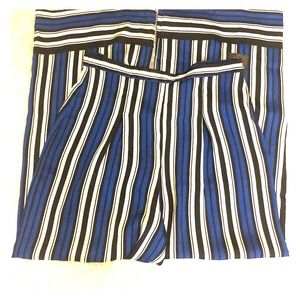 Striped wide leg pants
